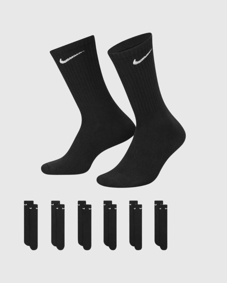 Nike Everyday Cushioned Socks 6 Pairs Pack Black